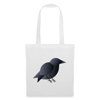 Geometrischer dunkelblauer Vogel - Stoffbeutel - Weiß - Vorne