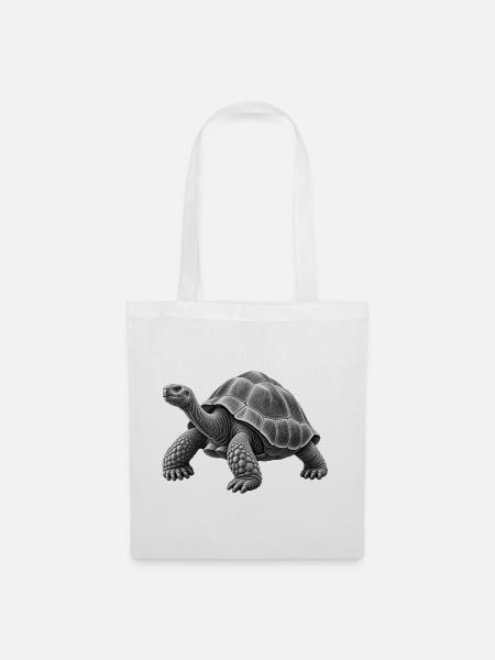 GEEKLEY – Bestiarium – Schildkröte - Stoffbeutel - Weiß