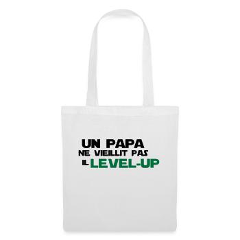un papa ne vieillit pas,citations,geek,gaming - Sac en tissu - blanc - Devant