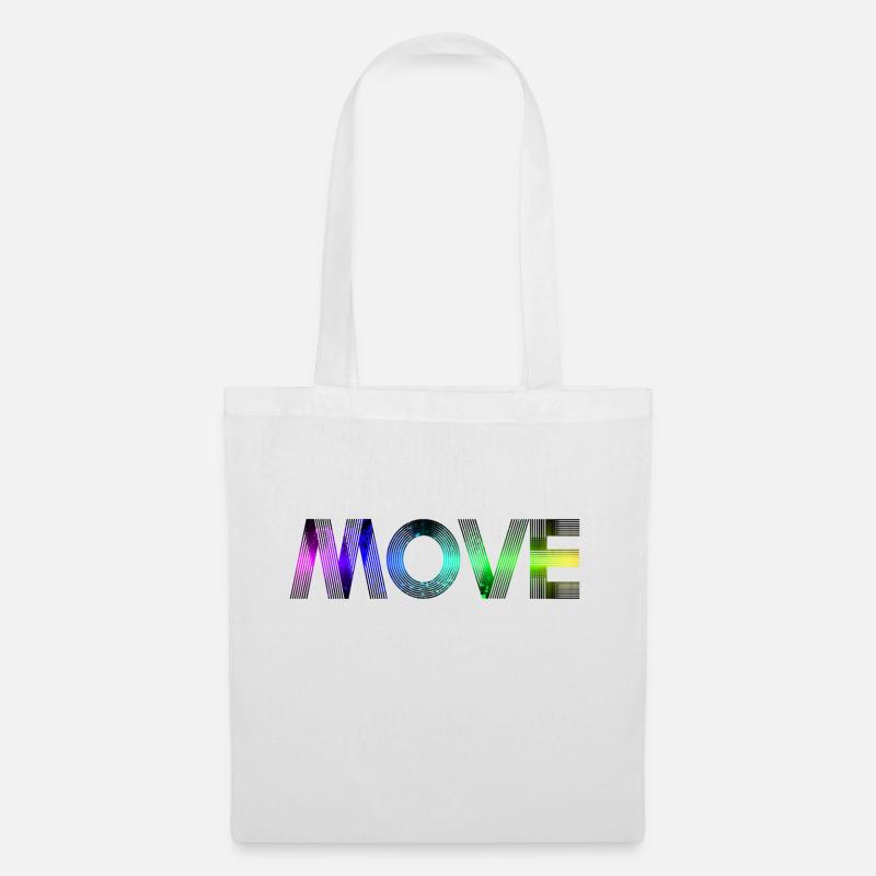 Move - rainbow - Sac en tissu - blanc