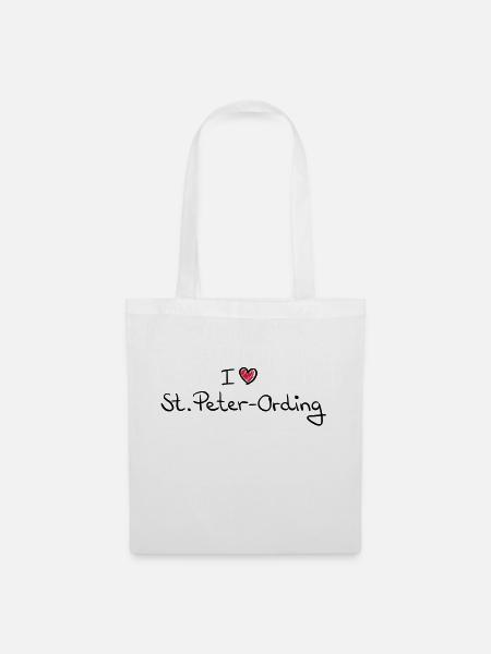 i_love_st_peter_ording__f2 - Stoffbeutel - Weiß