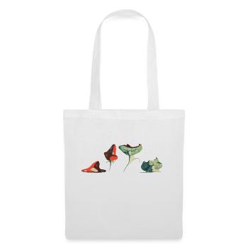Champignons - Sac en tissu - blanc - Devant
