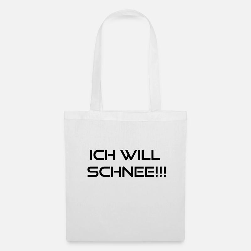 ich will schnee - Stoffbeutel - Weiß