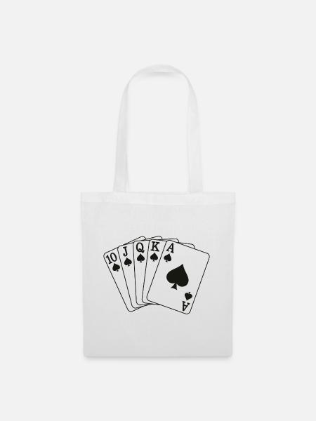 Royal Flush - Stoffbeutel - Weiß