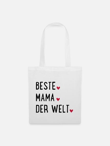 Beste Mama der Welt - Stoffbeutel - Weiß