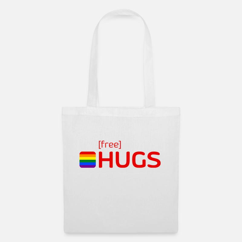 [free] HUGS - Stoffbeutel - Weiß