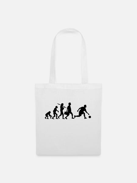 Evolution Of Bowling - Stoffbeutel - Weiß