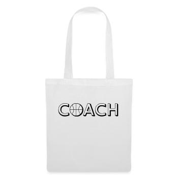 Basketball Coach Logo Design - Stoffbeutel - Weiß - Vorne