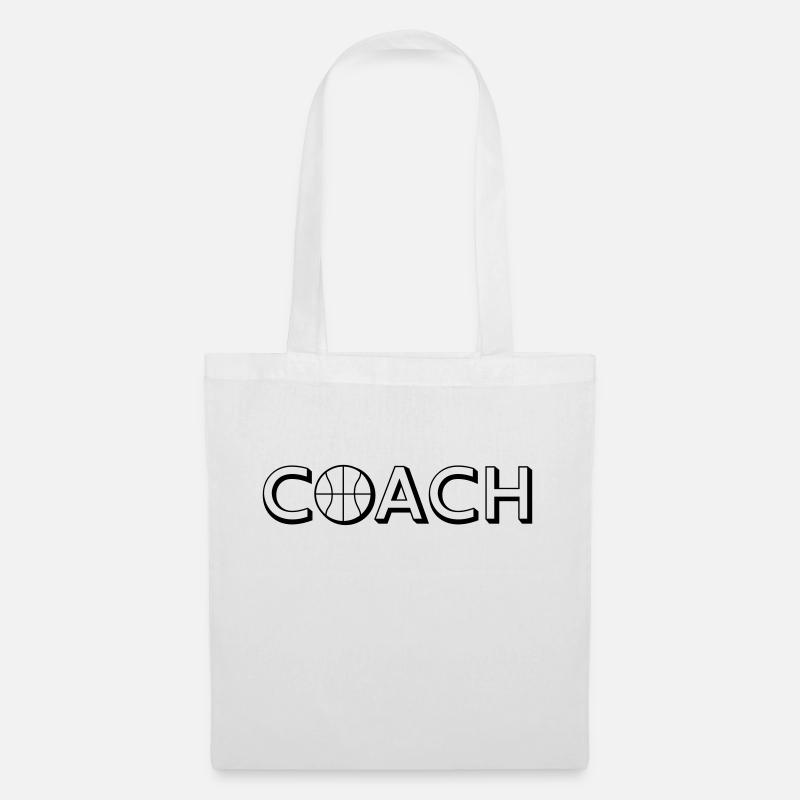 Basketball Coach Logo Design - Sac en tissu - blanc