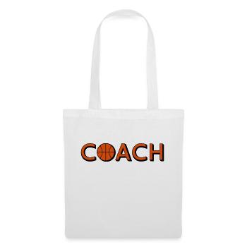 Basketball Coach Logo Design - Stoffbeutel - Weiß - Vorne
