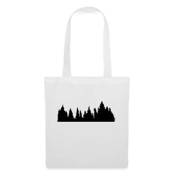 forêt forêt conifère conifère forêt silhouette f - Sac en tissu - blanc - Devant