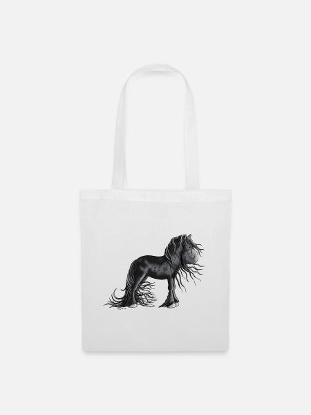 Sweet Friesian Horse - Tote Bag - white