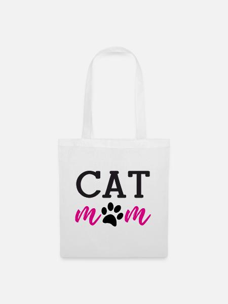 Cat Mom - Stoffbeutel - Weiß