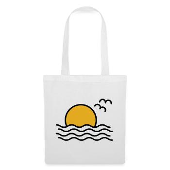Coucher de soleil - Sac en tissu - blanc - Devant