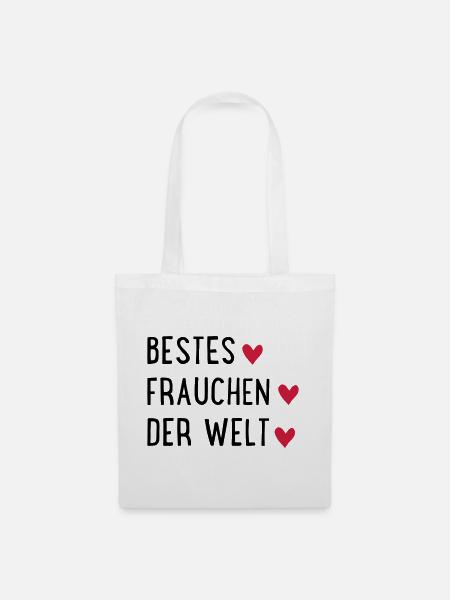 Bestes Frauchen der Welt - Stoffbeutel - Weiß