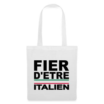 Fier d'être supporter Italie, italia - Sac en tissu - blanc - Devant