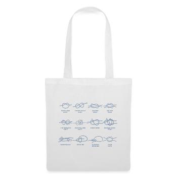 Boote Segeln Knoten Knotenkunde Geschenke - Stoffbeutel - Weiß - Vorne