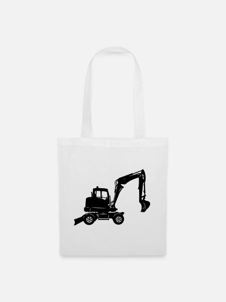 Bagger - Stoffbeutel - Weiß
