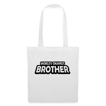 Worlds okayest Brother Text - Stoffbeutel - Weiß - Vorne