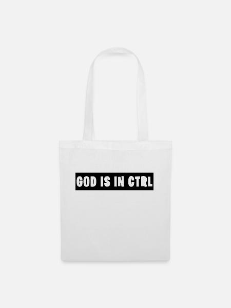 GOD is in CTRL - Stoffbeutel - Weiß