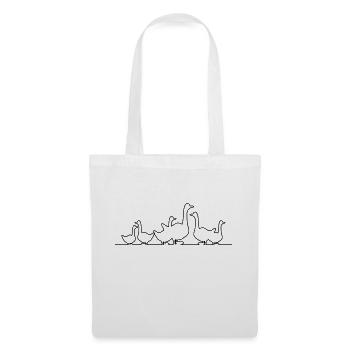 Famille d’oies - Sac en tissu - blanc - Devant