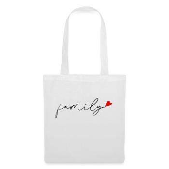 Famille - Sac en tissu - blanc - Devant