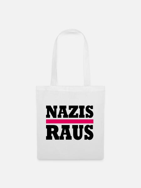 Nazis raus - Stoffbeutel - Weiß