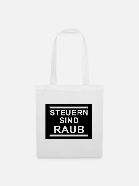Steuern - Stoffbeutel - Weiß
