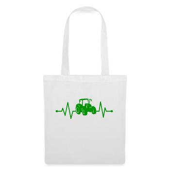 Traktor Heartbeat - Tote Bag - white - Front