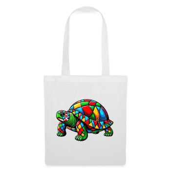 Arlequin Tortue - Sac en tissu - blanc - Devant