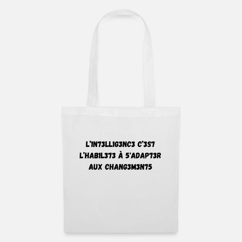 intelligence - Sac en tissu - blanc