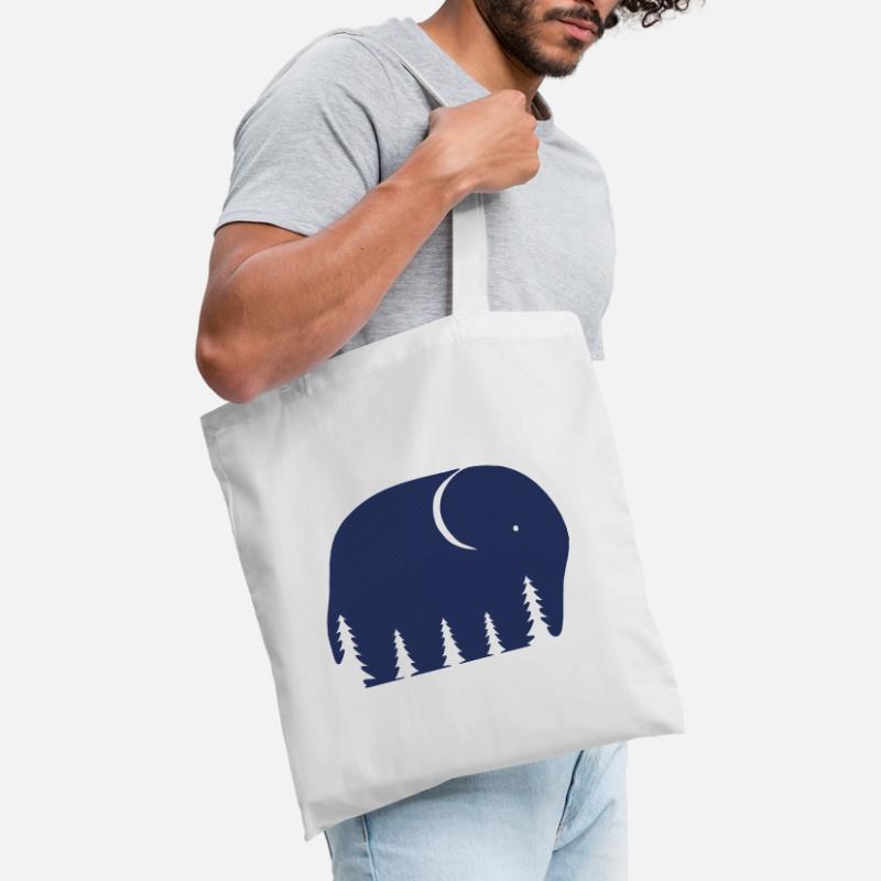 Ein Elefant oder ein Wald in dieser Fun Optical Illusi Stoffbeutel