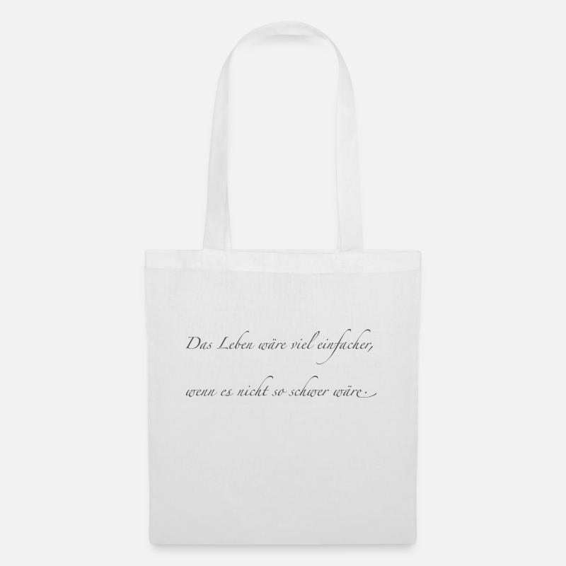 life - Tote Bag - white