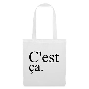 French Chic Cest Ca Französisch Style Paris - Stoffbeutel - Weiß - Vorne