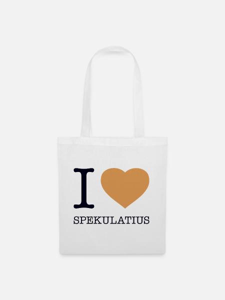 I love Spekulatius - Stoffbeutel - Weiß