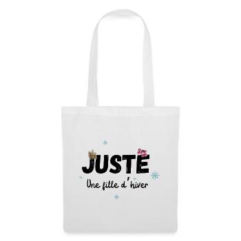 Juste une fille d’hiver cadeau - Sac en tissu - blanc - Devant