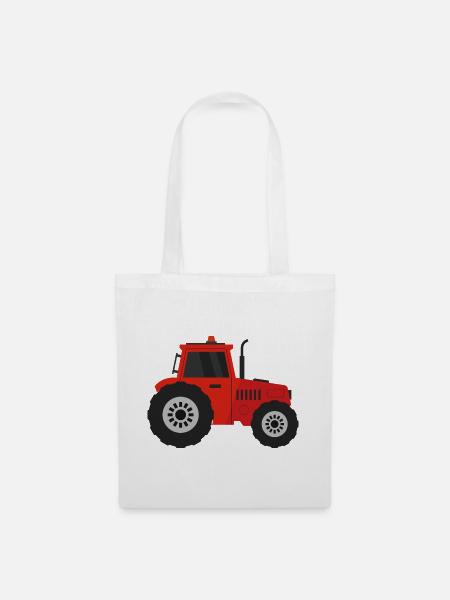 Traktor - Stoffbeutel - Weiß