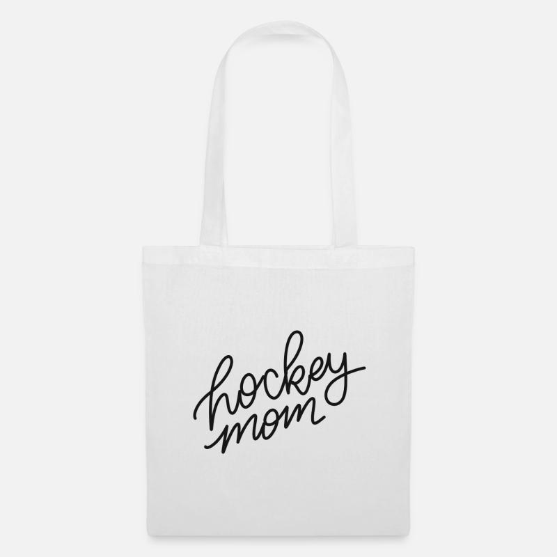 Hockey Mom Script Logo - Stoffbeutel - Weiß