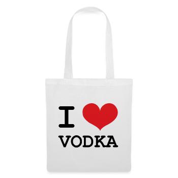 Ich liebe Wodka – Alkohol - Stoffbeutel - Weiß - Vorne