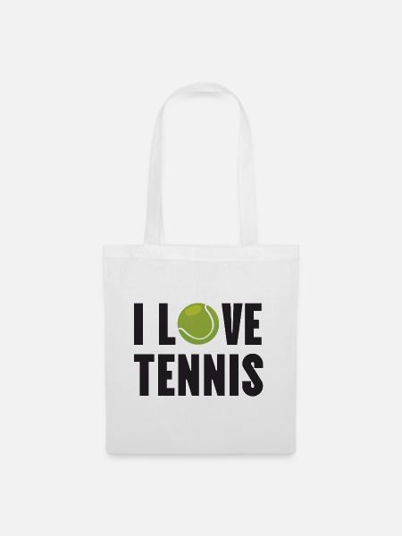 Ich liebe Tennis. - Stoffbeutel - Weiß