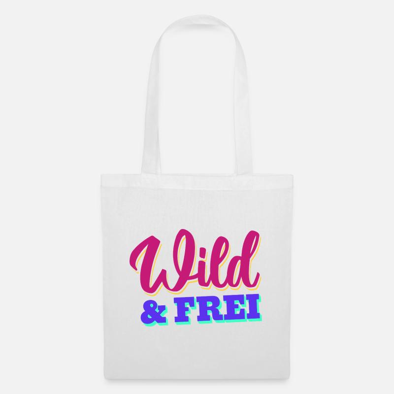 Wild & Frei - Stoffbeutel - Weiß