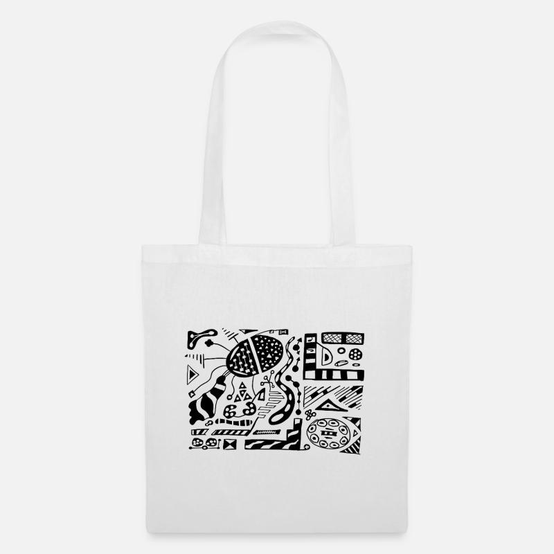 Abstract Doodle - Tote Bag - white
