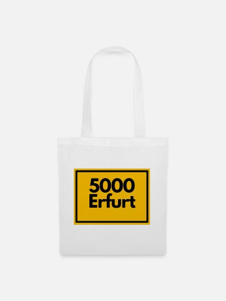 RETRO PLZ 500 ERFURT, DDR LEGENDE GESCHENK OSTEN - Stoffbeutel - Weiß