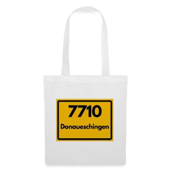 ALTE POSTLEITZAHL RETRO 7710 DONAUESCHINGEN HEIMAT - Stoffbeutel - Weiß - Vorne