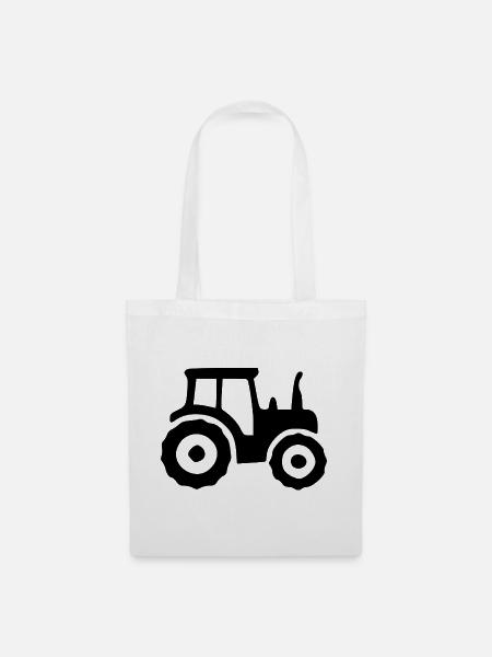Traktor Landwirtschaft Bauern Geschenk - Stoffbeutel - Weiß