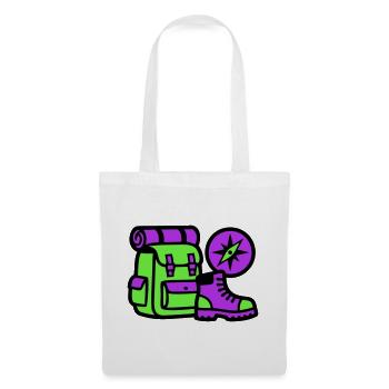 Hiking Backpack Compass Graphic - Tote Bag - white - Front