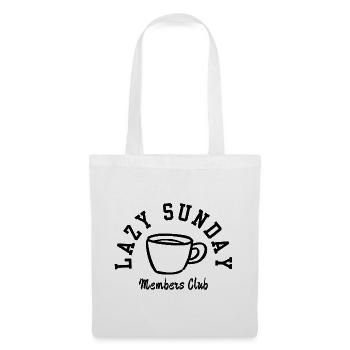 Lazy Sunday Members Club Kaffeeliebhaber-Ausgabe - Stoffbeutel - Weiß - Vorne