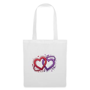 Duos de cœur complexes - Sac en tissu - blanc - Devant