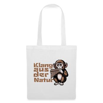 Panflöte - Klang aus der Natur Affe - Stoffbeutel - Weiß - Vorne