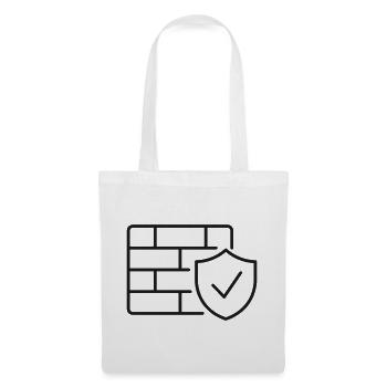 Firewall-Schutzlinien-Symbol - Stoffbeutel - Weiß - Vorne